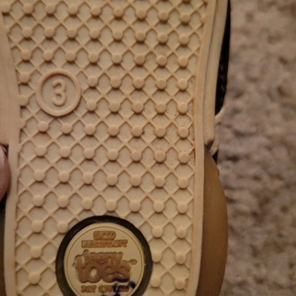 Teeny Toes Brown Lave Up Shoes Stripe Size 3 Lightly Worn - Picture 5 of 5